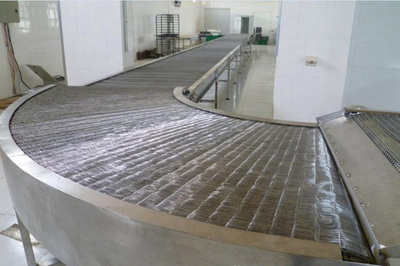金屬網帶轉彎輸送機